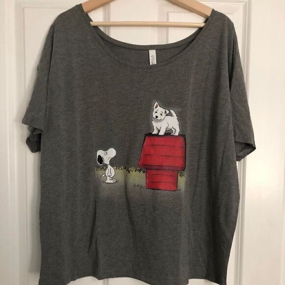 Snoopy and Dog off the shoulder Women's Shirt size XL - Picture 1 of 1